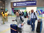 2 August 2016; Team Ireland diver Oliver Dingley arrives at Rio de Janeiro International Airport ahead of the start of the 2016 Rio Olympic Games in Rio de Janeiro, Brazil. Photo by Stephen McCarthy/Sportsfile