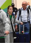 2 August 2016; Team Ireland boxer Katie Taylor arrives at Rio de Janeiro International Airport ahead of the start of the 2016 Rio Olympic Games in Rio de Janeiro, Brazil. Photo by Stephen McCarthy/Sportsfile