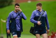 3 August 2016; Conor Murray, left, and Jack O'Donoghue of Munster in conversation before Munster Rugby Squad Training at University of Limerick in Limerick. Photo by Diarmuid Greene/Sportsfile