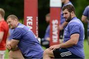 3 August 2016; James Cronin, right, and John Andress of Munster during Munster Rugby Squad Training at University of Limerick in Limerick. Photo by Diarmuid Greene/Sportsfile