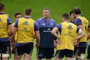 3 August 2016; Munster head coach Anthony Foley speaks to his players during Munster Rugby Squad Training at University of Limerick in Limerick. Photo by Diarmuid Greene/Sportsfile
