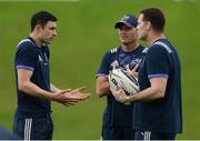 3 August 2016; Munster technical coach Felix Jones, left, defence coach Jacques Nienaber, centre, and director of rugby Rassie Erasmus in conversation during Munster Rugby Squad Training at University of Limerick in Limerick. Photo by Diarmuid Greene/Sportsfile