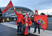 2 October 2010; From left to right, Oisin, PJ and Fiachra McGovern supporting Munster before the Celtic League, Leinster v Munster game, Aviva Stadium, Lansdowne Road, Dublin. Picture credit: Diarmuid Greene / SPORTSFILE