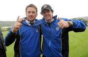 3 October 2010; Graeme McDowell and Rory Mcllroy, Team Europe, celebrates their 3&1 victory over Zach Johnson and Hunter Mahan, Team USA, on the 17th green during their third session foursomes. The 2010 Ryder Cup, The Celtic Manor Resort, City of Newport, Wales. Picture credit: Matt Browne / SPORTSFILE