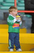 3 October 2010; Kilmallock supporter Callum O'Dwyer, aged 2, watches on during the game. Limerick County Senior Hurling Championship Final, Emmets v Kilmallock, Gaelic Grounds, Limerick. Picture credit: Diarmuid Greene / SPORTSFILE