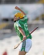 3 October 2010; Kilmallock's Jake Mulcahy celebrates after scoring a late point in the second half. Limerick County Senior Hurling Championship Final, Emmets v Kilmallock, Gaelic Grounds, Limerick. Picture credit: Diarmuid Greene / SPORTSFILE