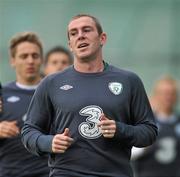 4 October 2010; Richard Dunne, Republic of Ireland, in action during squad training ahead of their EURO 2012 Championship Group B Qualifier against Russia on Friday. Republic of Ireland Squad Training, Gannon Park, Malahide, Co. Dublin. Picture credit: David Maher / SPORTSFILE