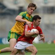 30 July 2016; Stephen Cronin of Cork in action against Hugn McFadden of Donegal during the GAA Football All-Ireland Senior Championship Round 4B match between Donegal and Cork at Croke Park in Dublin. Photo by Oliver McVeigh/Sportsfile