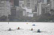 3 August 2016; Rowers during training in the Lagoa Stadium ahead of the start of the 2016 Rio Summer Olympic Games in Rio de Janeiro, Brazil. Photo by Brendan Moran/Sportsfile