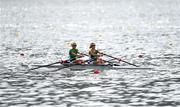 3 August 2016; Women's lightweight double sculls team of Claire Lambe, left, and Sinead Lynch of Ireland during training in the Lagoa Stadium ahead of the start of the 2016 Rio Summer Olympic Games in Rio de Janeiro, Brazil. Photo by Brendan Moran/Sportsfile