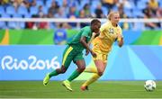 3 August 2016; Noko Matlou of South Africa in action against Fridolina Rolfo of Sweden during the Women's Football first round Group E match between Sweden and South Africa on Day -2 of the Rio 2016 Olympic Games at the Olympic Stadium in Rio de Janeiro, Brazil. Photo by Stephen McCarthy/Sportsfile