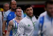 3 August 2016; Kieran Behan of Ireland arrives for a training session in the Olympic Gymnastics Arena ahead of the start of the 2016 Rio Summer Olympic Games in Rio de Janeiro, Brazil. Photo by Ramsey Cardy/Sportsfile