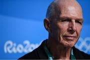 3 August 2016; New Zealand coach Sir Gordon Tietjens during a press conference ahead of the Rugby Sevens competition at the 2016 Rio Summer Olympic Games in Rio de Janeiro, Brazil. Photo by Ramsey Cardy/Sportsfile