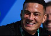 3 August 2016; Sonny Bill Williams of New Zealand during a press conference ahead of the Rugby Sevens competition at the 2016 Rio Summer Olympic Games in Rio de Janeiro, Brazil. Photo by Ramsey Cardy/Sportsfile