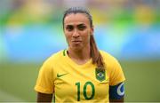 3 August 2016; Marta of Brazil during the Women's Football first round Group E match between Brazil and China on Day -2 of the Rio 2016 Olympic Games  at the Olympic Stadium in Rio de Janeiro, Brazil. Photo by Stephen McCarthy/Sportsfile