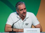 4 August 2016; Karim Bouzidi at the boxing draw in the Teatro Badesco Theatre ahead of the start of the 2016 Rio Summer Olympic Games in Rio de Janeiro, Brazil. Photo by Ramsey Cardy/Sportsfile