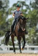 4 August 2016; Judy Reynolds of Ireland on Vancouver K during dressage training at the Olympic Equestrian Centre in Deodora ahead of the start of the 2016 Rio Summer Olympic Games in Rio de Janeiro, Brazil. Photo by Brendan Moran/Sportsfile