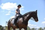 4 August 2016; Judy Reynolds of Ireland on Vancouver K during dressage training at the Olympic Equestrian Centre in Deodora ahead of the start of the 2016 Rio Summer Olympic Games in Rio de Janeiro, Brazil. Photo by Brendan Moran/Sportsfile