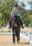 4 August 2016; Judy Reynolds of Ireland on Vancouver K during dressage training at the Olympic Equestrian Centre in Deodora ahead of the start of the 2016 Rio Summer Olympic Games in Rio de Janeiro, Brazil. Photo by Brendan Moran/Sportsfile