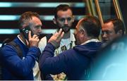 4 August 2016; USA women's coach Billy Walsh, left, Ireland coach Eddie Bolger, right, and IABA High Performance head coach Zaur Antia following the boxing draw in the Teatro Badesco Theatre ahead of the start of the 2016 Rio Summer Olympic Games in Rio de Janeiro, Brazil. Photo by Ramsey Cardy/Sportsfile