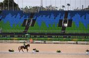 4 August 2016; Jonty Evans of Ireland on Cooley Rorke’s Drift during Cross Country dressage training at the Olympic Equestrian Centre in Deodora ahead of the start of the 2016 Rio Summer Olympic Games in Rio de Janeiro, Brazil. Photo by Brendan Moran/Sportsfile