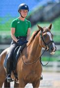 4 August 2016; Claire Abbott of Ireland on Euro Prince during Cross Country dressage training at the Olympic Equestrian Centre in Deodora ahead of the start of the 2016 Rio Summer Olympic Games in Rio de Janeiro, Brazil. Photo by Brendan Moran/Sportsfile