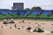 4 August 2016; The Ireland team during Cross Country dressage training at the Olympic Equestrian Centre in Deodora ahead of the start of the 2016 Rio Summer Olympic Games in Rio de Janeiro, Brazil. Photo by Brendan Moran/Sportsfile