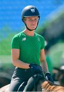 4 August 2016; Rider Claire Abbott of Ireland during Cross Country dressage training at the Olympic Equestrian Centre in Deodora ahead of the start of the 2016 Rio Summer Olympic Games in Rio de Janeiro, Brazil. Photo by Brendan Moran/Sportsfile