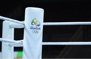 3 August 2016; A general view of the ring in the boxing hall in Riocentro ahead of the start of the 2016 Rio Summer Olympic Games in Rio de Janeiro, Brazil. Photo by Ramsey Cardy/Sportsfile