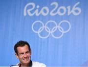 4 August 2016; Andy Murray of Great Britain tennis during a press conference ahead of the start of the 2016 Rio Summer Olympic Games in Rio de Janeiro, Brazil. Photo by Stephen McCarthy/Sportsfile