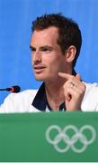 4 August 2016; Andy Murray of Great Britain tennis during a press conference ahead of the start of the 2016 Rio Summer Olympic Games in Rio de Janeiro, Brazil. Photo by Stephen McCarthy/Sportsfile