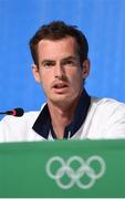 4 August 2016; Andy Murray of Great Britain tennis during a press conference ahead of the start of the 2016 Rio Summer Olympic Games in Rio de Janeiro, Brazil. Photo by Stephen McCarthy/Sportsfile