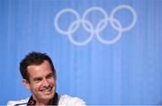 4 August 2016; Andy Murray of Great Britain tennis during a press conference ahead of the start of the 2016 Rio Summer Olympic Games in Rio de Janeiro, Brazil. Photo by Stephen McCarthy/Sportsfile