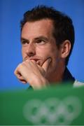 4 August 2016; Andy Murray of Great Britain tennis during a press conference ahead of the start of the 2016 Rio Summer Olympic Games in Rio de Janeiro, Brazil. Photo by Stephen McCarthy/Sportsfile