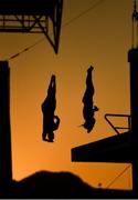 4 August 2016; Divers during a training session in the Maria Lenk Aquatics Centre ahead of the start of the 2016 Rio Summer Olympic Games in Rio de Janeiro, Brazil. Photo by Ramsey Cardy/Sportsfile
