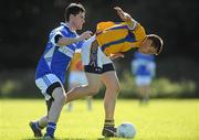 6 October 2010; Carl O'Connor, right, St. Pats, in action against Michael McCabe, Coláiste Dhúlaigh. Ulster Bank Higher Education Centenary 7s, Coláiste Dhúlaigh v St. Pats, Dublin City University, Glasnevin, Dublin. Picture credit: Barry Cregg / SPORTSFILE
