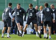 7 October 2010; Richard Dunne, Republic of Ireland, during squad training ahead of their EURO 2012 Championship Group B Qualifier against Russia on Friday. Republic of Ireland Squad Training, Gannon Park, Malahide, Co. Dublin. Picture credit: Brian Lawless / SPORTSFILE