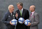 7 October 2010; The FAI has announced that Boylesports, Ireland's largest independent bookmaker, is extending its commercial partnership with the FAI for a further two years. At the announcement are, from left, Republic of Ireland manager Giovanni Trapattoni, John Delaney, Chief Executive of the Football Association of Ireland, and John Boyle, CEO of Boylesports. Boylesports Extend FAI Partnership Deal, Hilton Hotel, Clare Hall, Dublin. Picture credit: Brian Lawless / SPORTSFILE