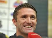 7 October 2010; Robbie Keane, Republic of Ireland, during a press conference ahead of their EURO 2012 Championship Group B Qualifier against Russia on Friday. Republic of Ireland press conference, Hilton Hotel, Clare Hall, Dublin. Picture credit: Brian Lawless / SPORTSFILE