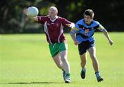 6 October 2010; Seamus Mulholland, Mater Dei, in action against Mark Coughlan, UCD. Ulster Bank Higher Education Centenary 7s, UCD v Mater Dei, Dublin City University, Glasnevin, Dublin. Picture credit: Brian Lawless / SPORTSFILE