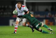 8 October 2010; Tom Court, Ulster, is tackled by Andrea Benatti, Aironi Rugby. Heineken Cup Pool 4, Round 1, Ulster v Aironi Rugby, Ravenhill Park, Belfast, Co. Antrim. Photo by Sportsfile