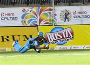 4 August 2016;  Johnson Charles of St. Lucia Zouks takes the catch to dismiss Denesh Ramdin of Trinbago Knight Riders during the Hero Caribbean Premier League (CPL) – Play-off - Match 32 between St. Lucia Zouks and Trinbago Knight Riders at Warner Park in Basseterre, St Kitts. Photo by Randy Brooks/Sportsfile