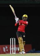 4 August 2016;  Sunil Narine of Trinbago Knight Riders hits the winning runs of the Hero Caribbean Premier League (CPL) – Play-off - Match 32 between St. Lucia Zouks and Trinbago Knight Riders at Warner Park in Basseterre, St Kitts. Photo by Randy Brooks/Sportsfile