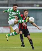 5 August 2016; Brandon Miele of Shamrock Rovers in against Philip Gannon of Longford Town during the SSE Airtricity League Premier Division match between Shamrock Rovers and Longford Town at Tallaght Stadium in Tallaght, Co Dublin. Photo by Sportsfile