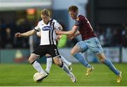 5 August 2016; Daryl Horgan of Dundalk in action against Gary Shanahan of Galway United during the SSE Airtricity League Premier Division match between Galway United and Dundalk at Eamonn Deasy Park in Galway. Photo by David Maher/Sportsfile