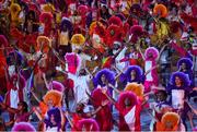5 August 2016; Performers during the opening ceremony of the 2016 Rio Summer Olympic Games at the Maracanã Stadium in Rio de Janeiro, Brazil. Photo by Ramsey Cardy/Sportsfile