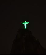 5 August 2016; A general view of the Christ the Redeemer statue during the opening ceremony of the 2016 Rio Summer Olympic Games in Rio de Janeiro, Brazil. Photo by Stephen McCarthy/Sportsfile