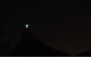5 August 2016; A general view of the Christ the Redeemer statue during the opening ceremony of the 2016 Rio Summer Olympic Games in Rio de Janeiro, Brazil. Photo by Stephen McCarthy/Sportsfile