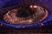 5 August 2016; A general view during the opening ceremony of the 2016 Rio Summer Olympic Games at the Maracanã Stadium in Rio de Janeiro, Brazil. Photo by Ramsey Cardy/Sportsfile