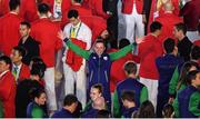 5 August 2016; Oliver Dingley of Ireland, centre, during the opening ceremony of the 2016 Rio Summer Olympic Games at the Maracanã Stadium in Rio de Janeiro, Brazil. Photo by Brendan Moran/Sportsfile